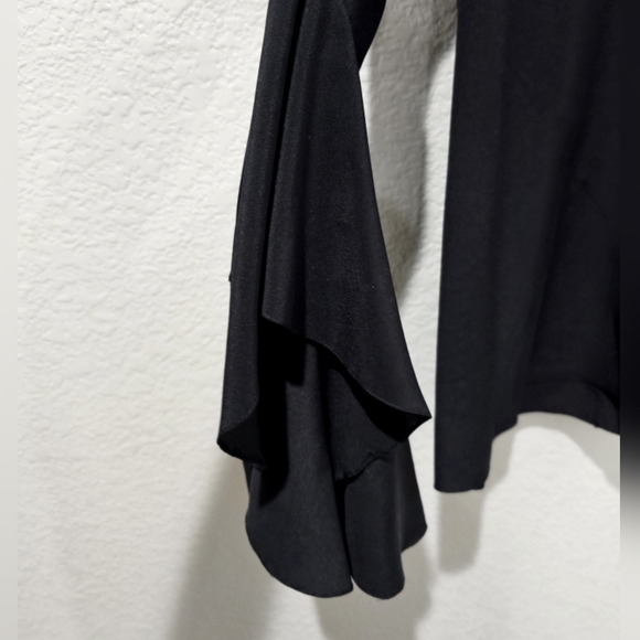 GIVENCHY silk black bell sleeve blouse - Picture 7 of 9